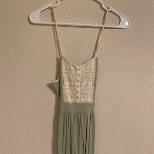 Green Spring cross back dress